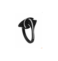 Anneau Giorgio Visconti Femme CHAPTER THREE in Titane Diamante Black 1.01 Ct AB17649N - AB17649N